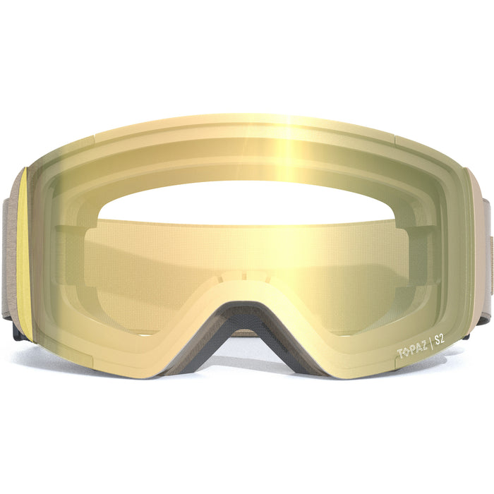 WHISTLER Corbier Topaz Jr. Cylindrical Ski Goggle Ski goggle 3040C Fallen Rock / Champagne