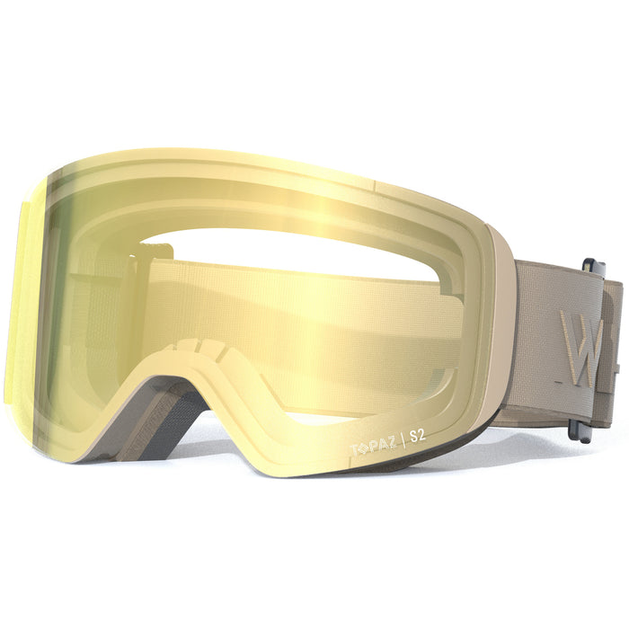 WHISTLER Corbier Topaz Jr. Cylindrical Ski Goggle Ski goggle 3040C Fallen Rock / Champagne