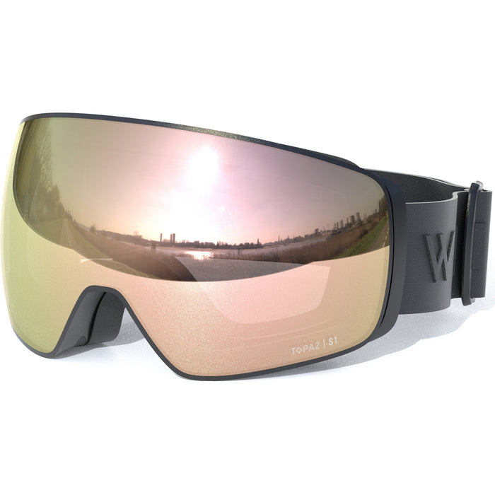 WHISTLER Morzine Topaz V Elite Ski Goggle w/ Magnetic Interchangeable Lens Ski goggle 1001 Black
