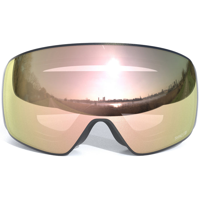 WHISTLER Morzine Topaz V Elite Ski Goggle w/ Magnetic Interchangeable Lens Ski goggle 1001 Black