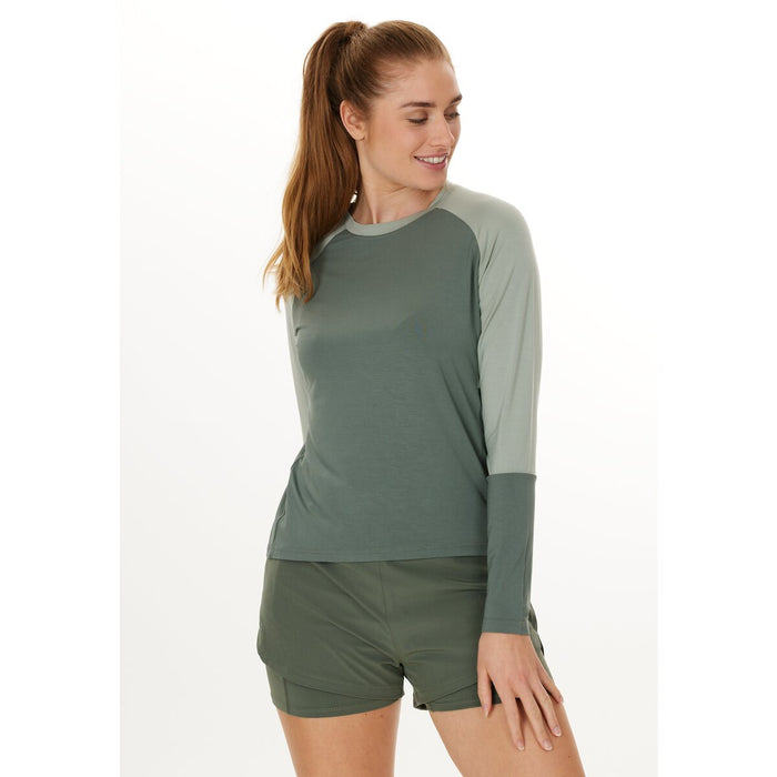 ENDURANCE Abbye W Bamboo L/S Tee T-shirt 3130 Desert Green