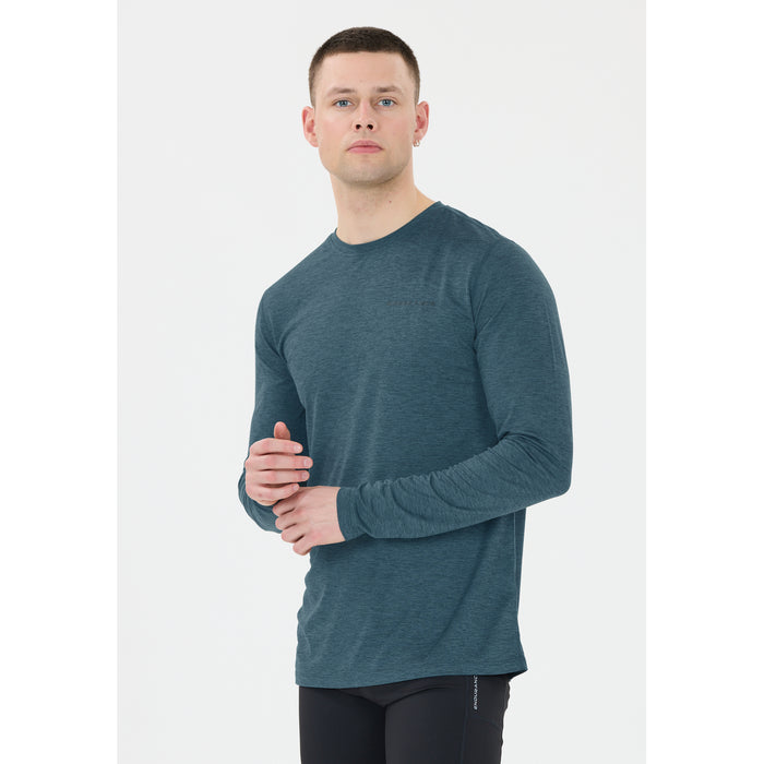 ENDURANCE Abdon M Melange L/S Tee T-shirt 2178 Orion Blue