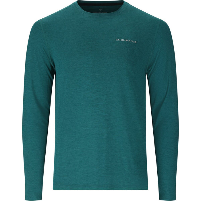 ENDURANCE Abdon M Melange L/S Tee T-shirt 3182 Dark Sea
