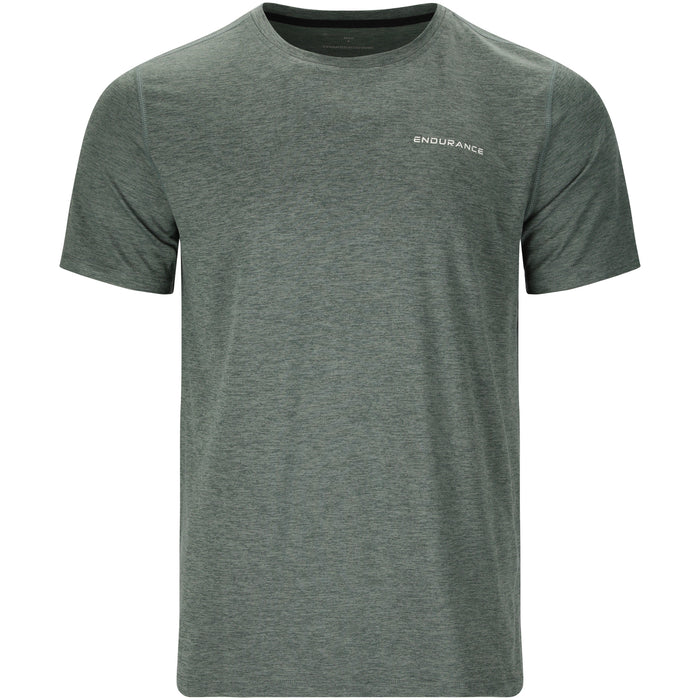 ENDURANCE Abdon M Melange S/S Tee T-shirt 3058 Balsam Green