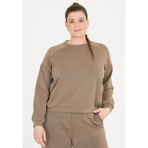Q SPORTSWEAR Alaia W Crew Neck Sweatshirt 3107 Walnut