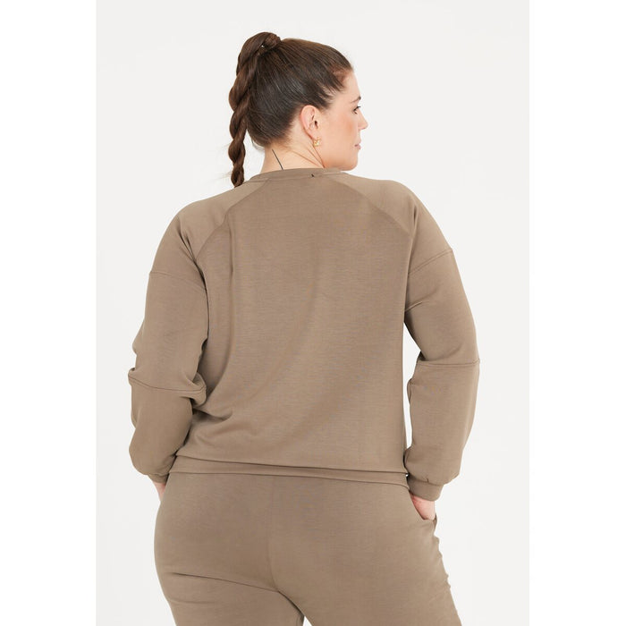 Q SPORTSWEAR Alaia W Crew Neck Sweatshirt 3107 Walnut