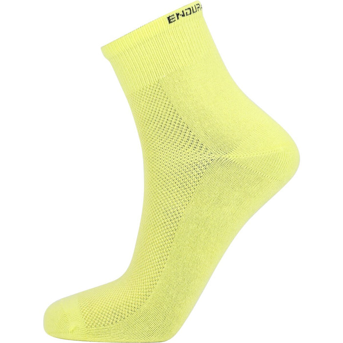 ENDURANCE Alcudia Viscose (Bamboo) Quarter Run Socks 1-Pack Socks 5001 Safety Yellow