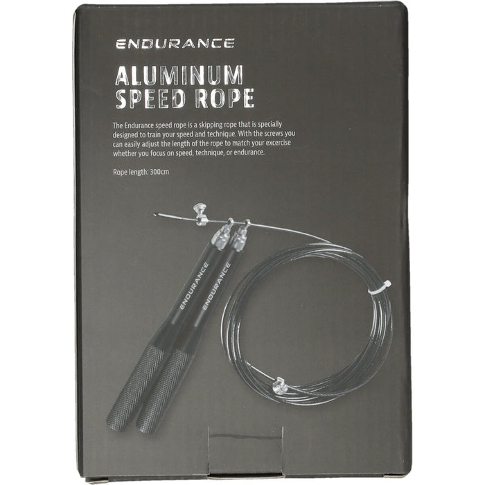 ENDURANCE Aluminum Speed Rope Fitness equipment 1001 Black