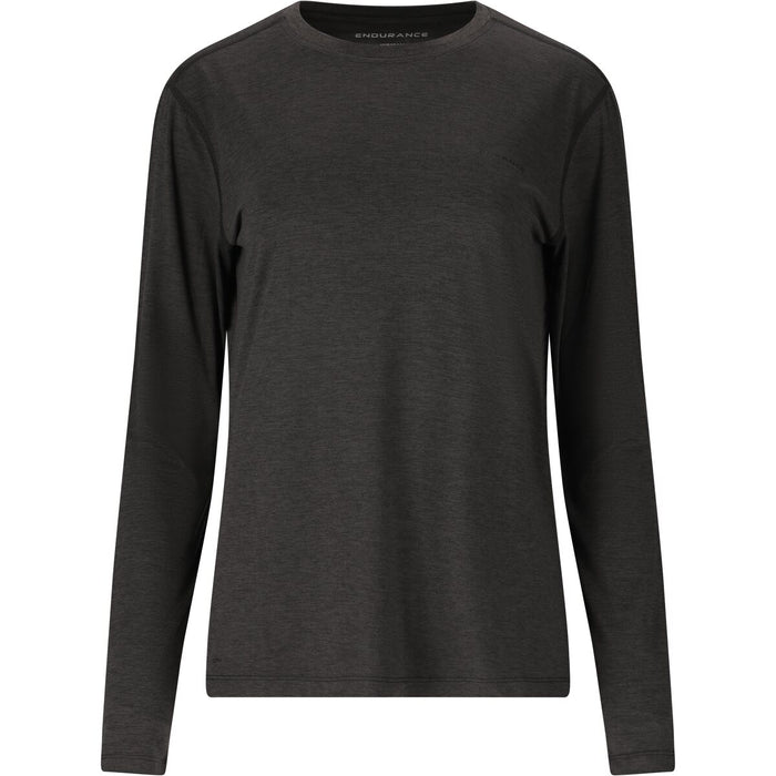 ENDURANCE Alvaly W Melange L/S Tee T-shirt 1111 Black Melange