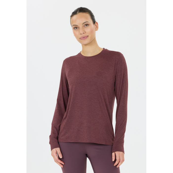 ENDURANCE Alvaly W Melange L/S Tee T-shirt 4261 Huckleberry
