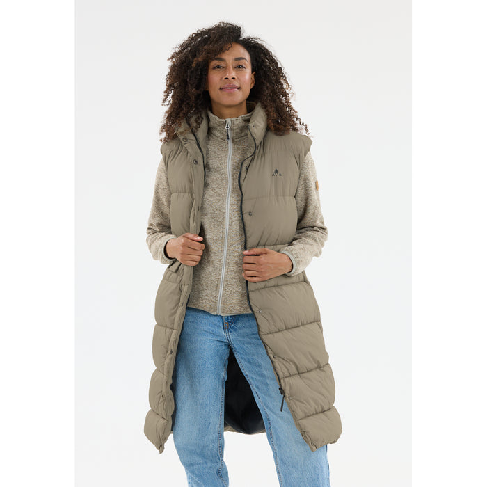 WHISTLER Amaretto W Long Puffer Vest Vest 3040 Fallen Rock