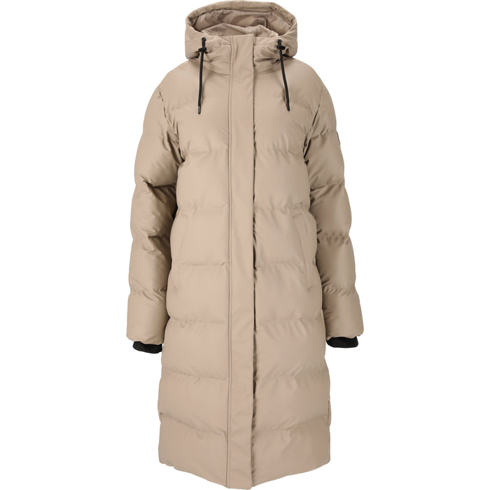 WEATHER REPORT Audrey W Long PU Puffer Jacket W-Pro 5000 Jacket 1061 Moon Rock