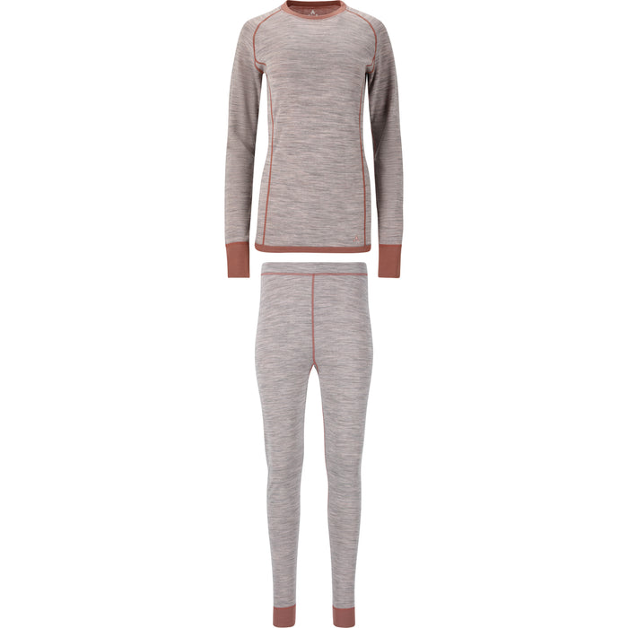 WHISTLER Binna W Merino Wool Baselayer Set Baselayer 1109 Burlwood
