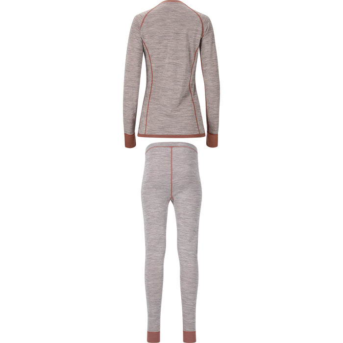 WHISTLER Binna W Merino Wool Baselayer Set Baselayer 1109 Burlwood