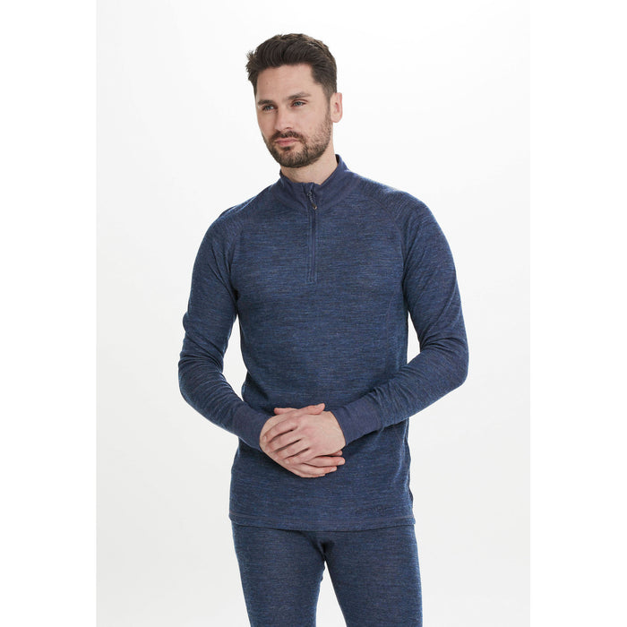 WHISTLER Bishop M Merino Wool Ski Pulli Baselayer 2048 Navy Blazer