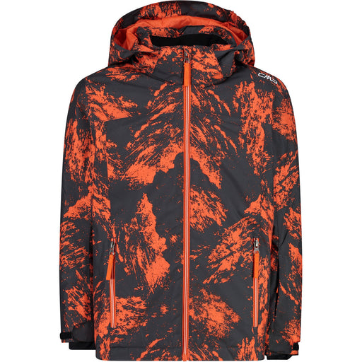 CMP Boy Ski Jacket With Hood WP5000 Jacket 04ZP Antracite-Arancio