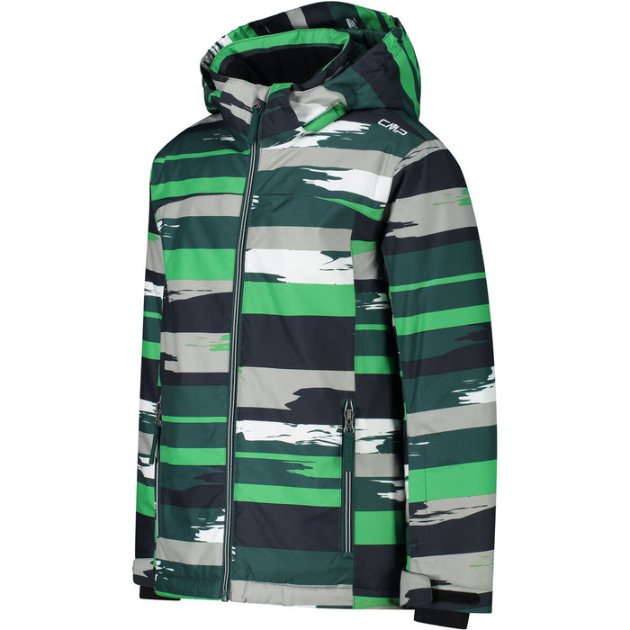 CMP Boy Ski Jacket With Hood WP5000 Jacket 05ZU Deep Mint-Alpine-Grey