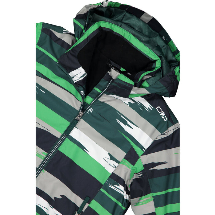 CMP Boy Ski Jacket With Hood WP5000 Jacket 05ZU Deep Mint-Alpine-Grey