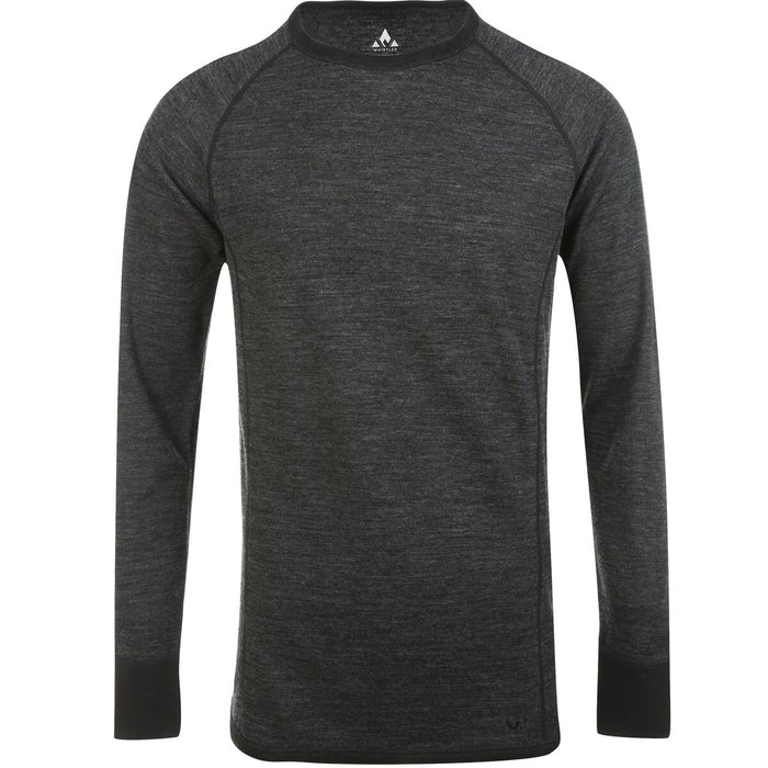 WHISTLER Bradley M Merino Wool Baselayer Top Baselayer 1011 Dark Grey Melange
