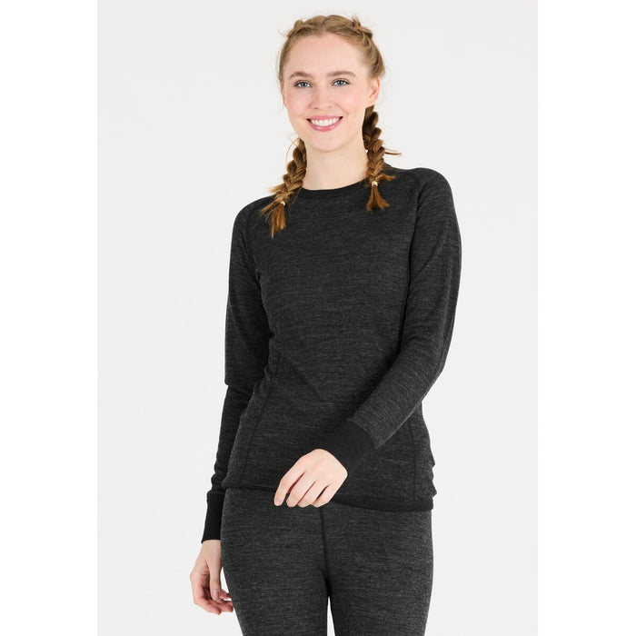 WHISTLER Brandi W Merino Wool Baselayer Top Baselayer 1011 Dark Grey Melange