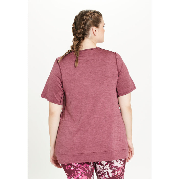 Q SPORTSWEAR Bree W Melange S/S Tee T-shirt 4132 Tawny Port