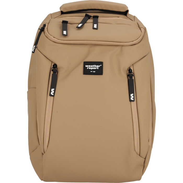 WEATHER REPORT Bronze PU Computer Backpack Bags