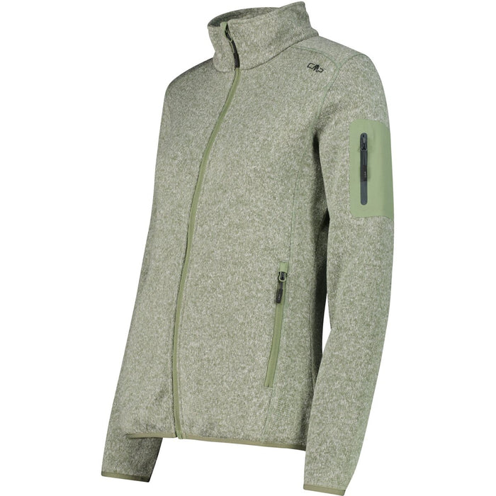 CMP CMP WOMAN KNITTECH FLEECE JACKET Fleece 20EZ Green Tea-B. CO Gesso