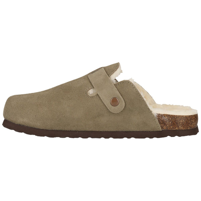 CRUZ Camillo Leather Cork Clog W/warm Lining Sandal 3040 Fallen Rock