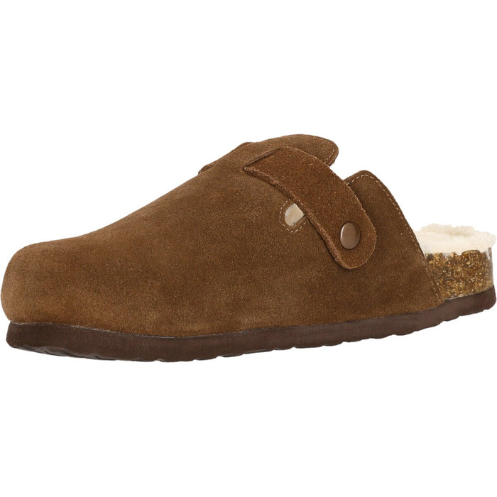 CRUZ Camillo Leather Cork Clog W/warm Lining Sandal 5007 Mustang