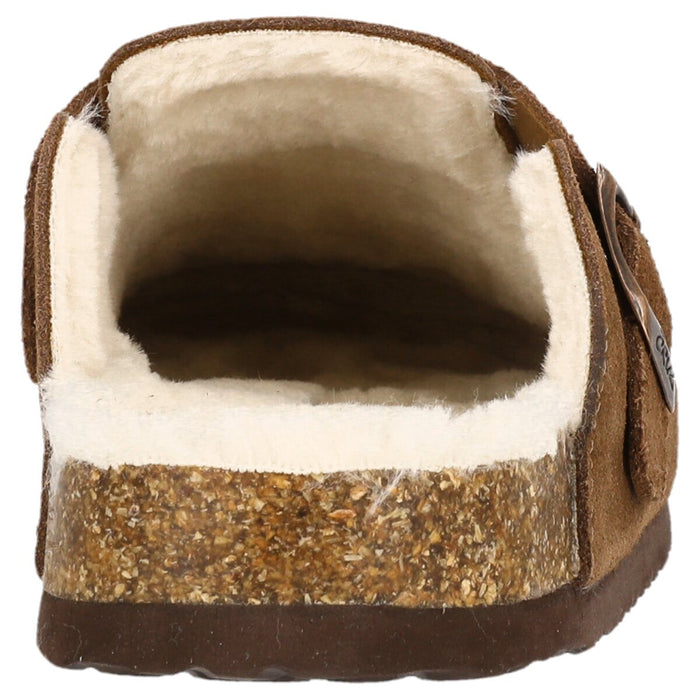 CRUZ Camillo Leather Cork Clog W/warm Lining Sandal 5007 Mustang