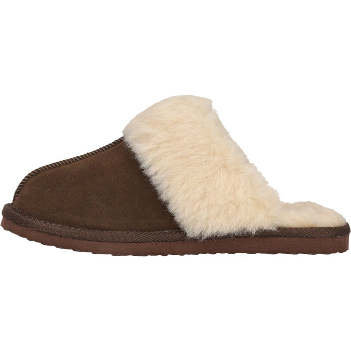 WHISTLER Carini W Leather Warm Slipper Sandal 5045 Chocolate Brown