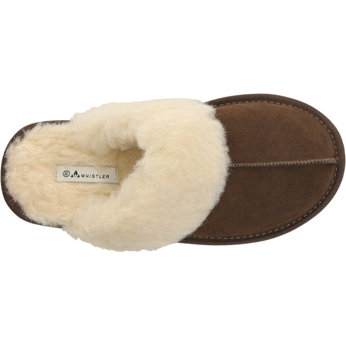 WHISTLER Carini W Leather Warm Slipper Sandal 5045 Chocolate Brown