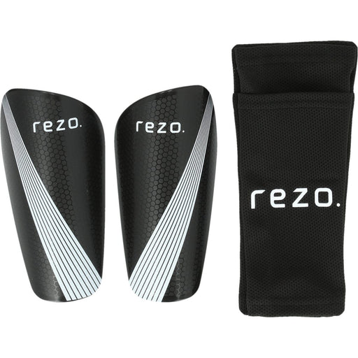 REZO Carrington Shin Guard w/ Sleeve Football 1001 Black