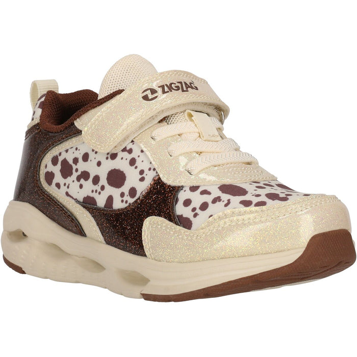 ZIGZAG Certiny Kids Shoe W/lights Shoes 3866 Brown COW Print