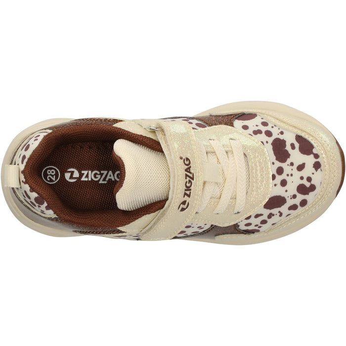 ZIGZAG Certiny Kids Shoe W/lights Shoes 3866 Brown COW Print