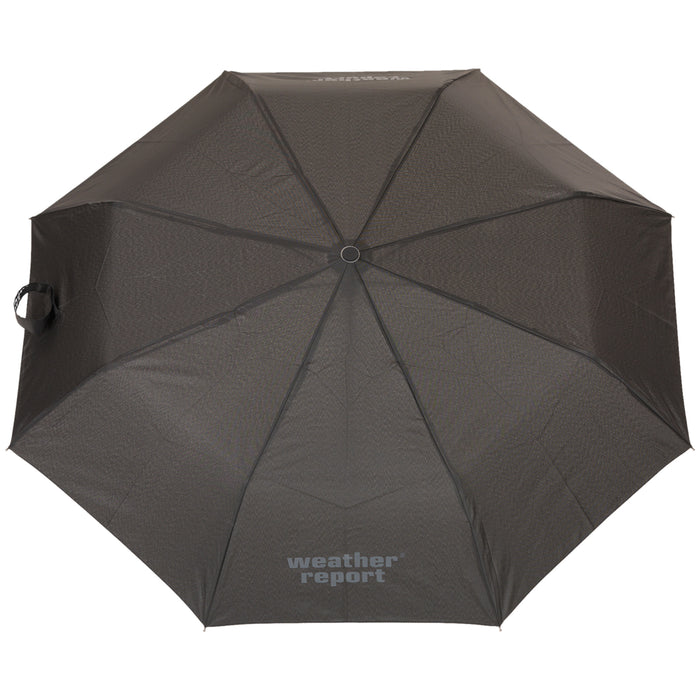 WEATHER REPORT Conakry Foldable Umbrella Accessories 1001S Black Solid