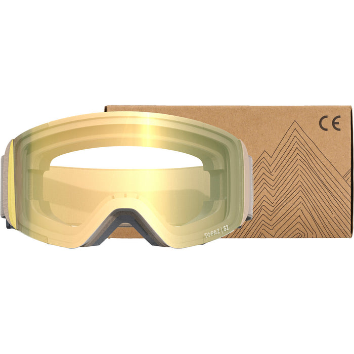WHISTLER Corbier Topaz Jr. Cylindrical Ski Goggle Ski goggle 3040C Fallen Rock / Champagne