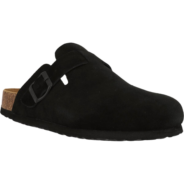 CRUZ Corwin Leather Cork Clog Sandal 1001 Black