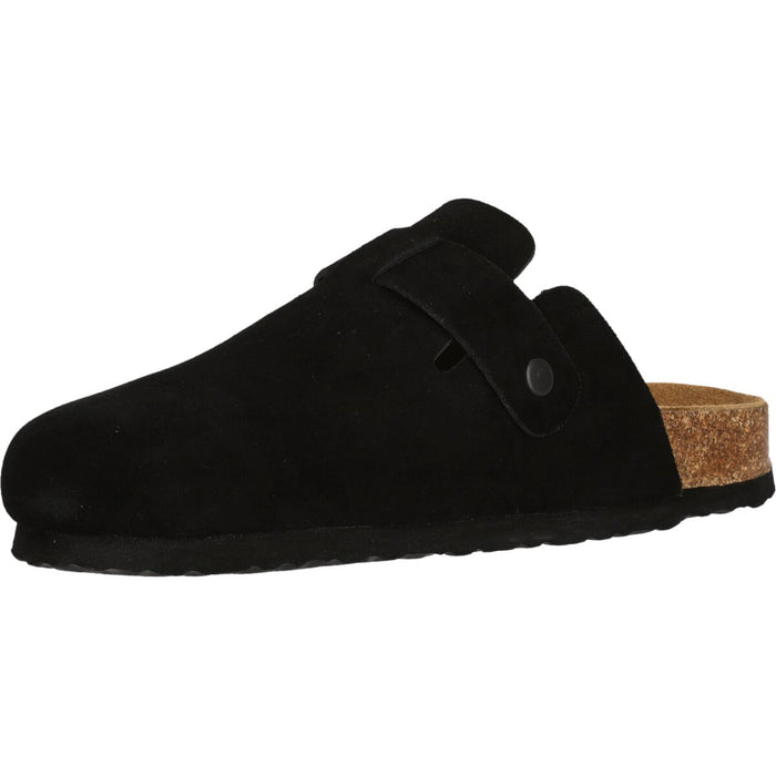CRUZ Corwin Leather Cork Clog Sandal 1001 Black
