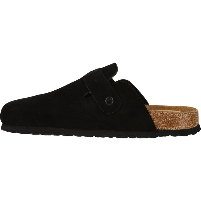 CRUZ Corwin Leather Cork Clog Sandal 1001 Black
