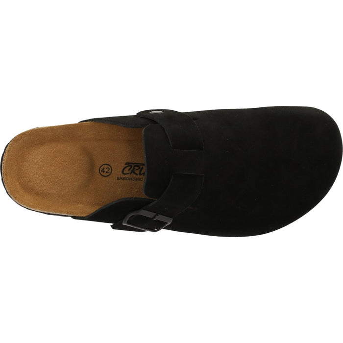 CRUZ Corwin Leather Cork Clog Sandal 1001 Black