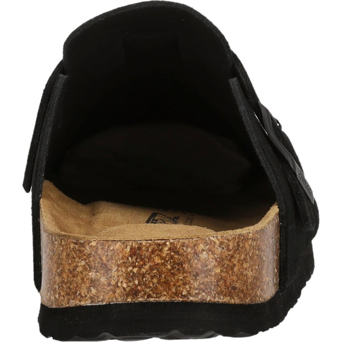 CRUZ Corwin Leather Cork Clog Sandal 1001 Black