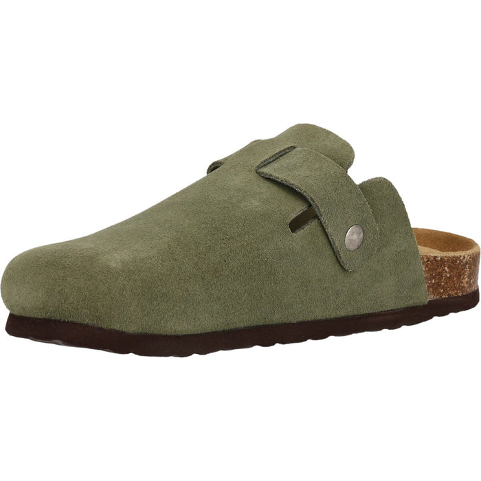 CRUZ Corwin Leather Cork Clog Sandal 3011 Deep Lichen Green