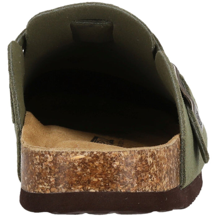 CRUZ Corwin Leather Cork Clog Sandal 3011 Deep Lichen Green