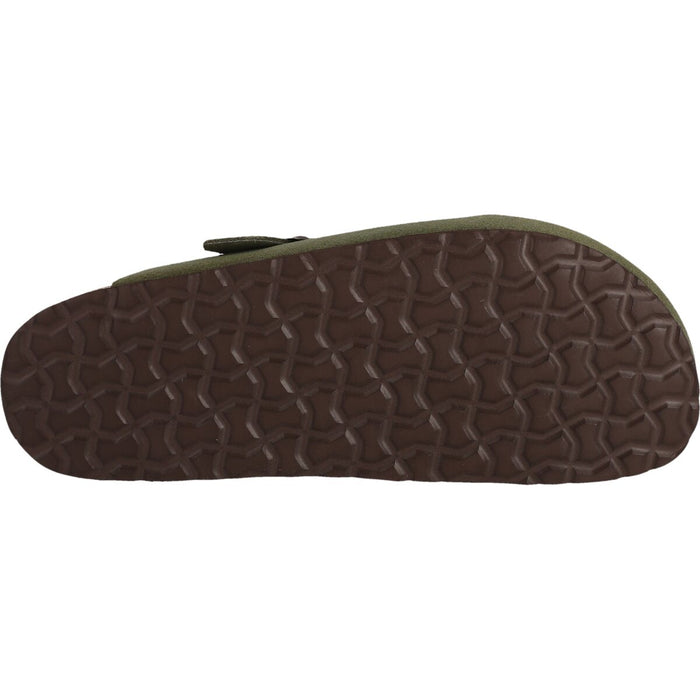 CRUZ Corwin Leather Cork Clog Sandal 3011 Deep Lichen Green