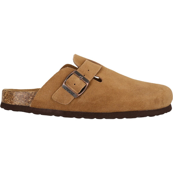 CRUZ Corwin Leather Cork Clog Sandal 5199 Toffee