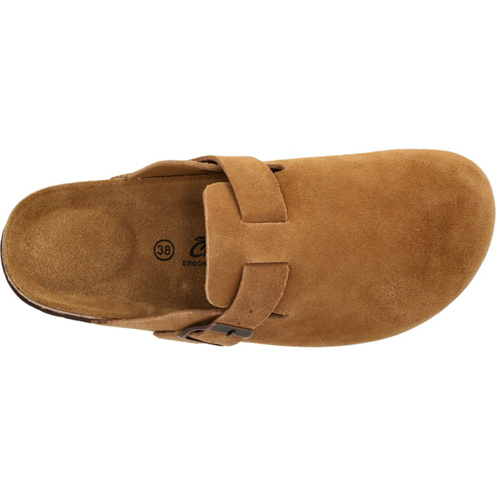 CRUZ Corwin Leather Cork Clog Sandal 5199 Toffee