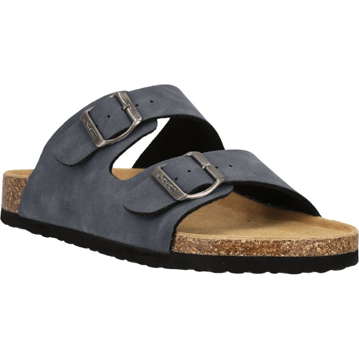 CRUZ Cosimo Leather Cork Sandal Sandal 2040 Vintage Indigo