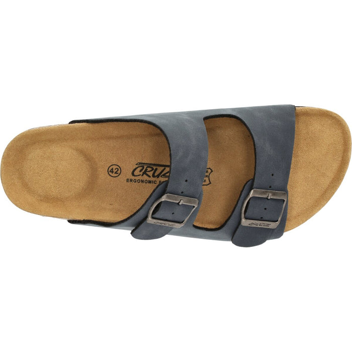 CRUZ Cosimo Leather Cork Sandal Sandal 2040 Vintage Indigo