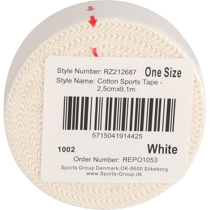REZO Cotton Sports Tape - 2,5cmx9,1m Accessories 1002 White